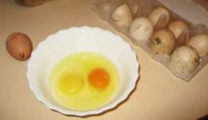 яйця домашніх курей та вирощених на фермі