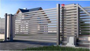 Відкатні ворота на консолі фото